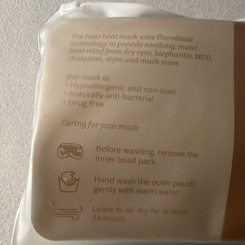 Halos The Halo Heat Mask Gray Heat Eye/Face Mask with Adjustable Strap